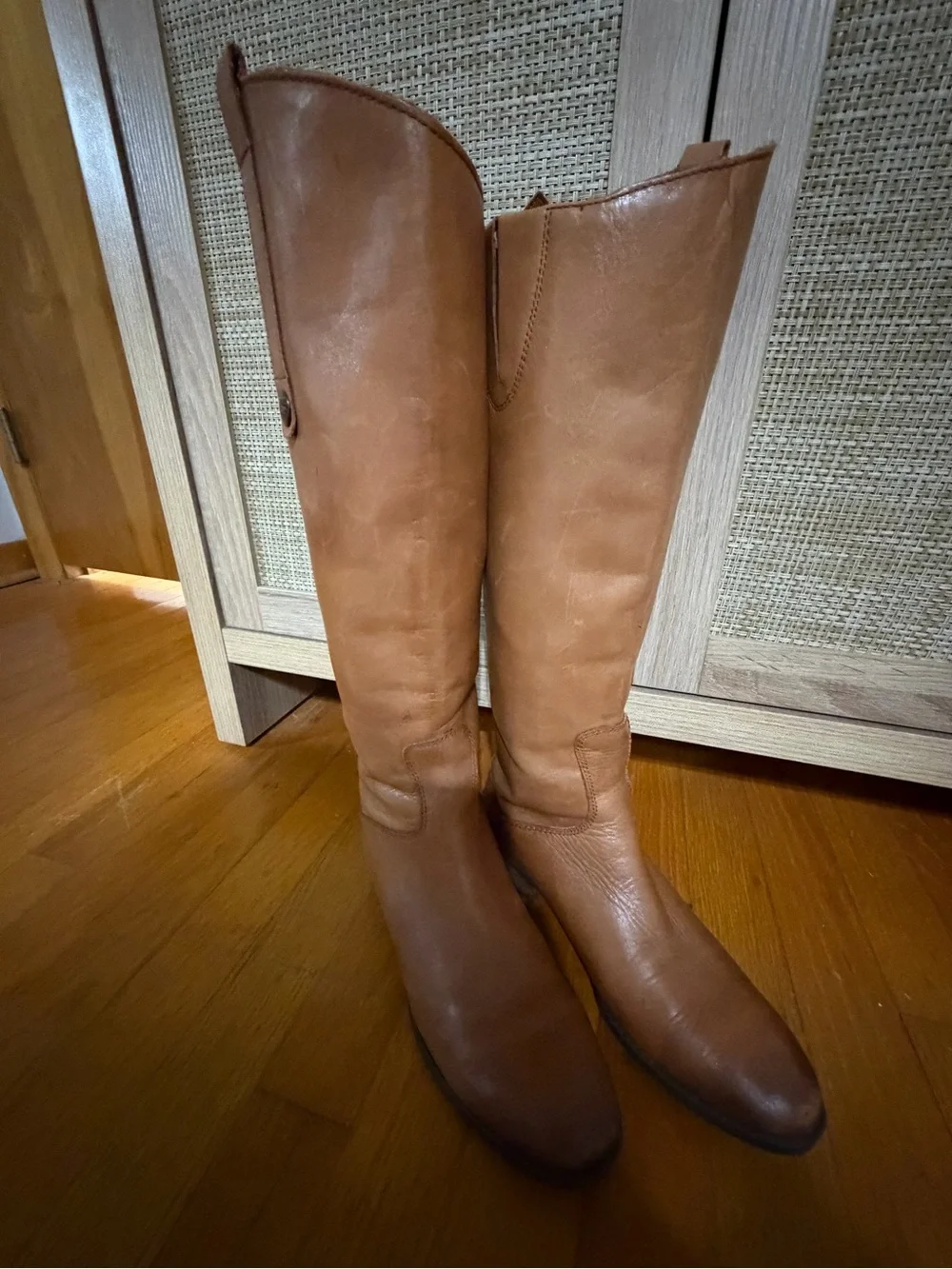 Sam Edelman Tall Leather Over-the-Knee Boots in Cognac